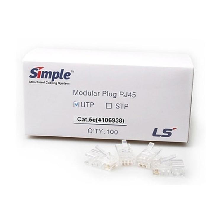 LS전선 LS RJ45 랜선 인터넷 커넥터 잭 CAT5E 8P8C 100개
