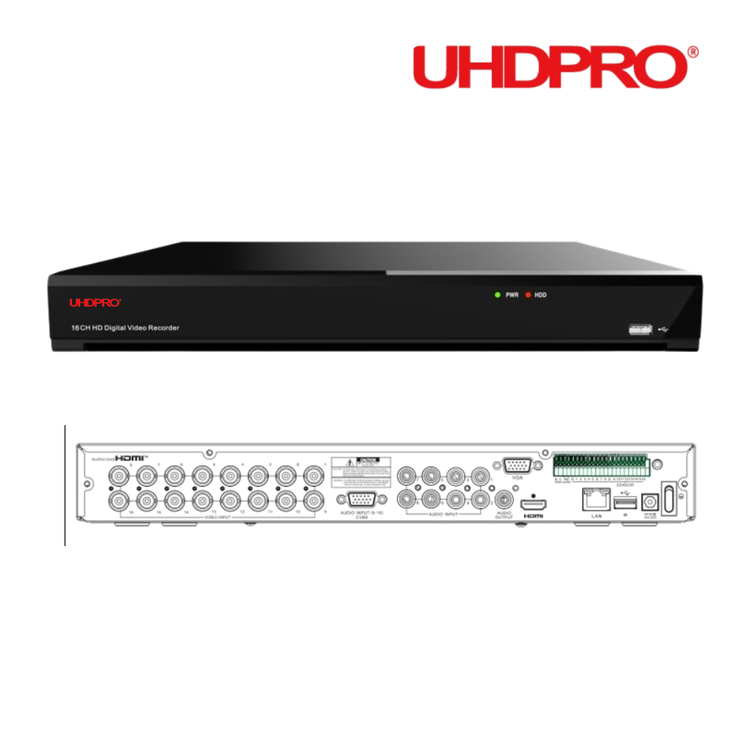 UHDPRO UHD D8216N CCTV 녹화기 16채널 500만화소