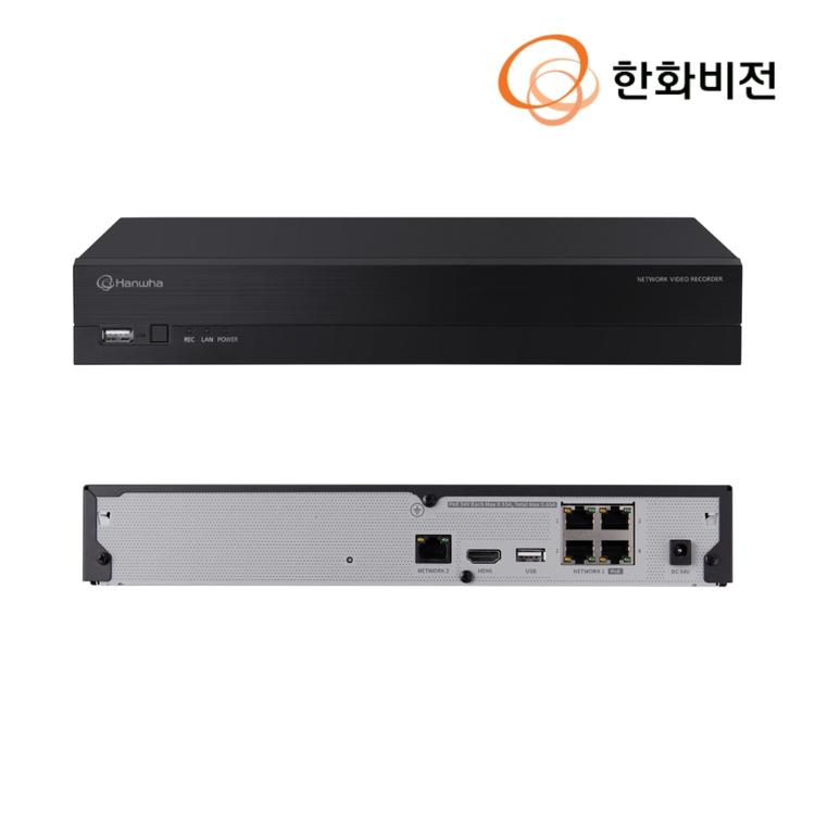 한화테크윈 NVR QRN-430S 800만화소 4채널 POE CCTV 녹화기