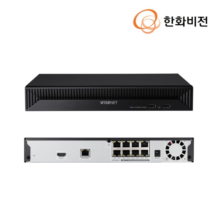 한화테크윈 QRN-830S CCTV 녹화기 800만화소 NVR 8채널 POE