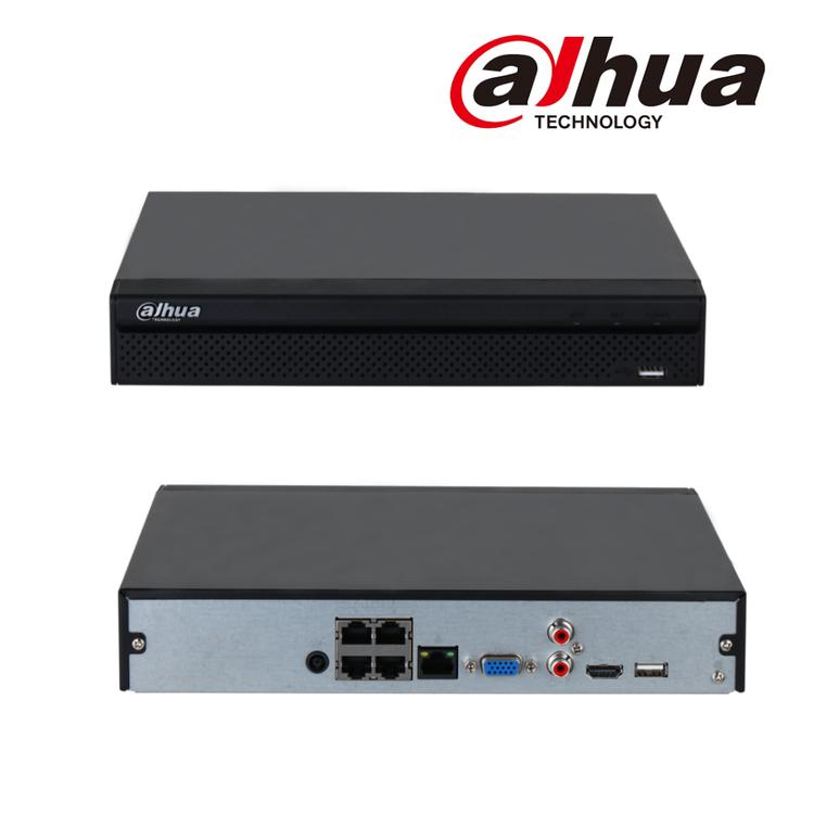 다후아 디지털 1200만화소 NVR IP 4채널 POE 녹화기 ALHUA