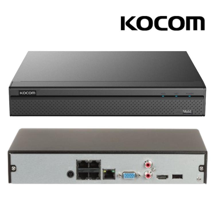 코콤 KNR-042D NVR 디지털 4채널 1200만화소 녹화기 DVR 2TB 포함