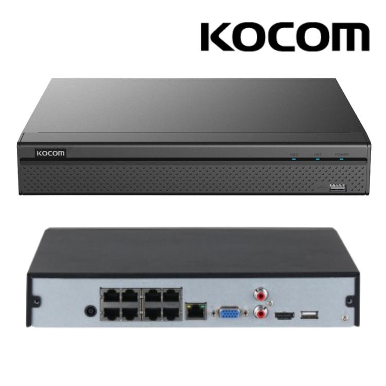 코콤 KNR-084D NVR 디지털 8채널 1200만화소 녹화기 DVR 4TB 포함
