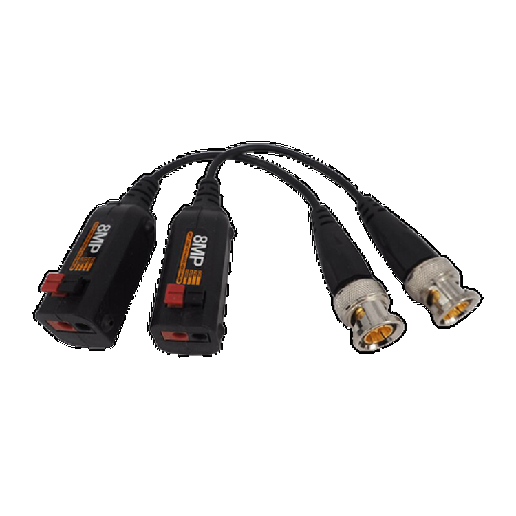 800만화소 CCTV 발룬 UTP BNC 변환장치 무전원 영상 거리연장 송수신기 1조